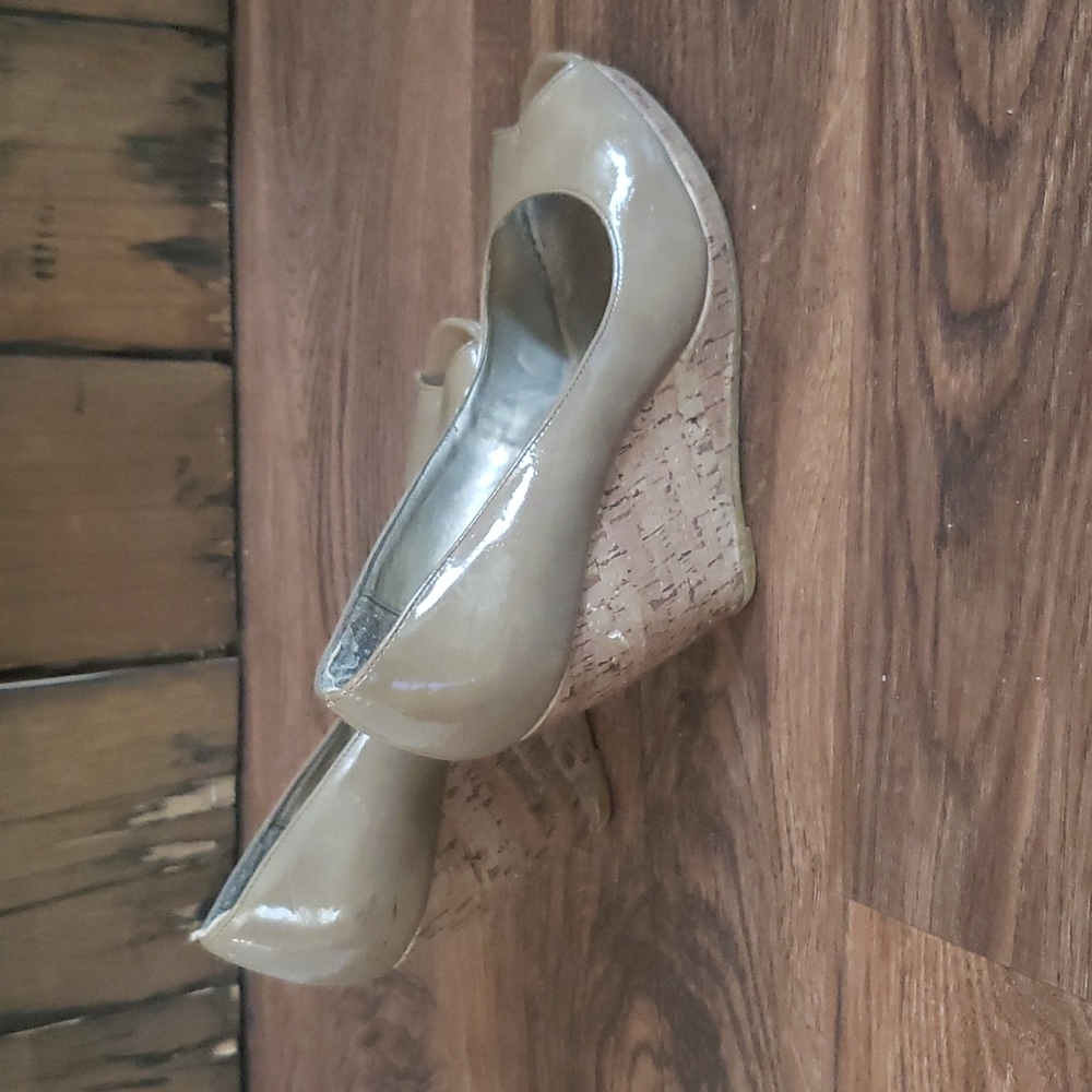 Beige wedges